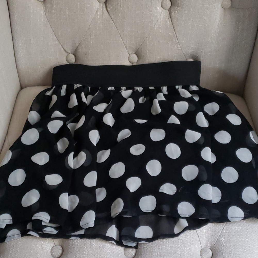 Polka dot mini skirt